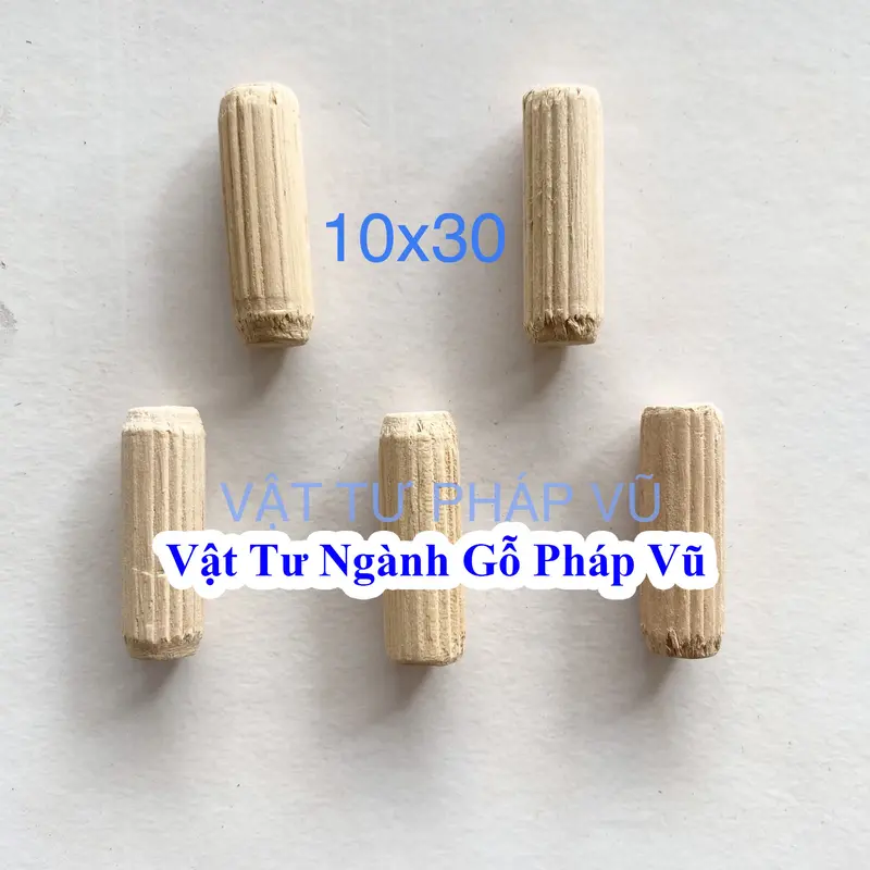 Chốt gỗ tròn, liên kết, ghép mộng, làm nhà mô hình gỗ cao su [200-500 cái/bịch] 4