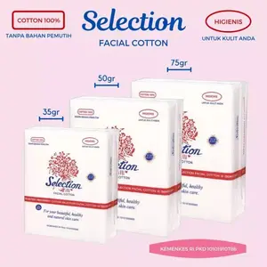 Kapas Selection 35GR | 50GR | 75GR | Kapas Spesial Pembersih Wajah Tebal & Tipis 100% original Facial Cotton