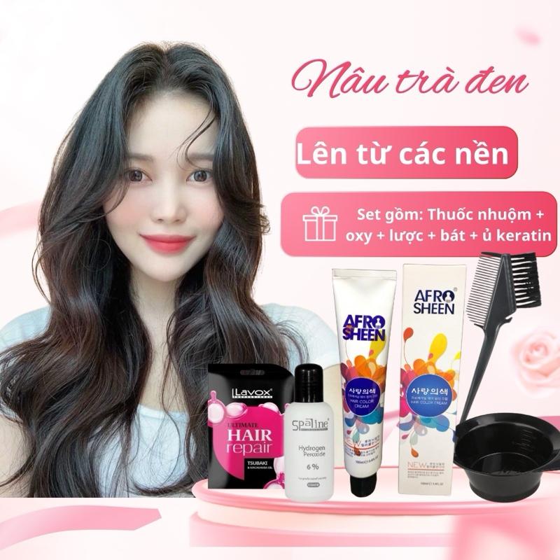 Combo nhuộm tóc Hàn Quốc cao cấp tặng kèm bát lược và keratin 2
