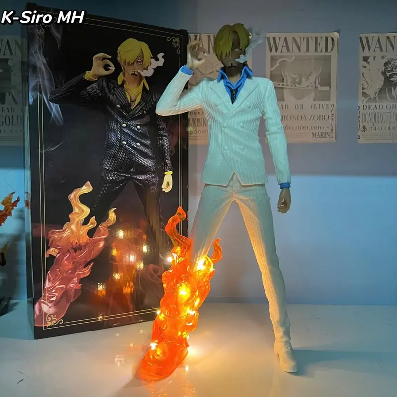 Mô hình One Piece - Vua hải tặc Vinsmoke Sanji hắc cước, đá lửa, nhả khói cao 32cm - K-Siro MH 3