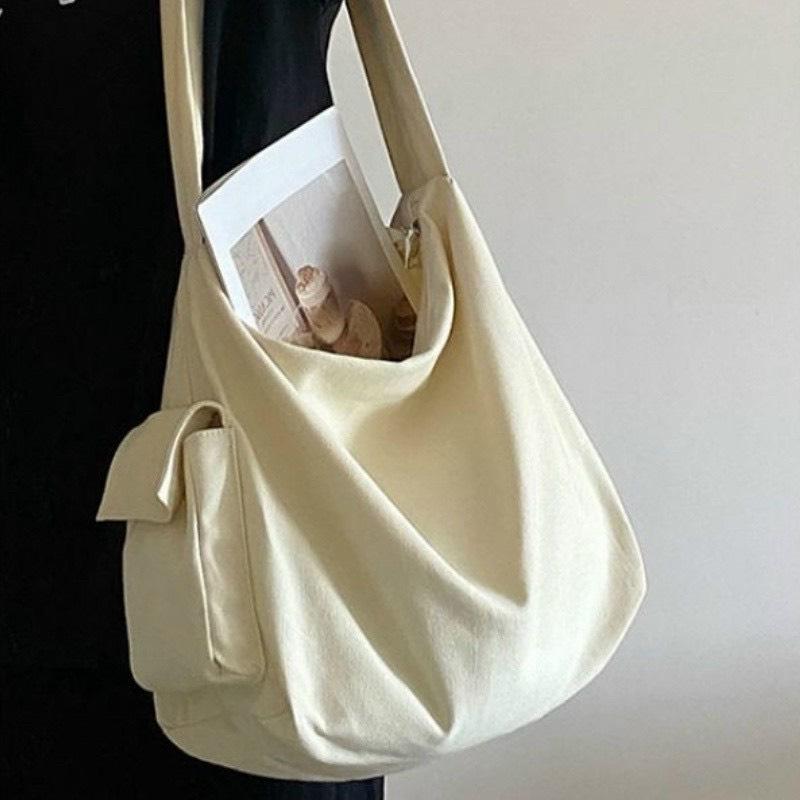 TÚI TOTE ĐEO CHÉO CANVAS PHOM TO ĐỰNG VỪA LAPTOP ĐI HỌC ĐI CHƠI Canvas Bag Nữ