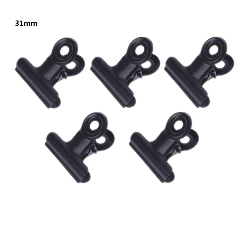 Product Introduction of 5Pcs Letter Clips Stainless Steel Black Metal Paper File Binder Clips 0