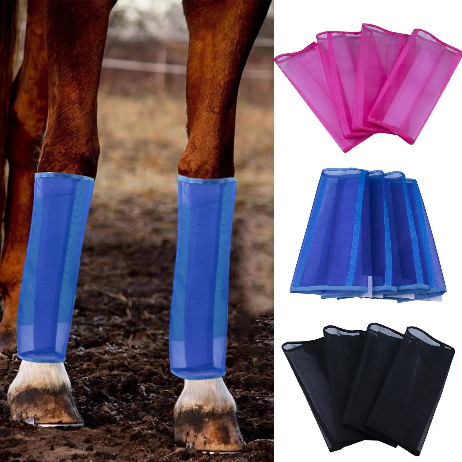 4Pcs Horse Leg Protectors Breathable Mesh Keep Your Horse Comfortable And Protected Horse Leg Protectors
