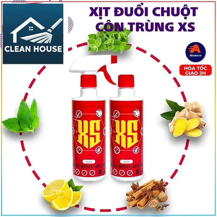 Bình xịt đuổi chuột, côn trùng XS trong ôtô - Dung dịch Chiết Xuất Thảo Mộc, xuất xứ Thái Lan dung tích 500ML 7