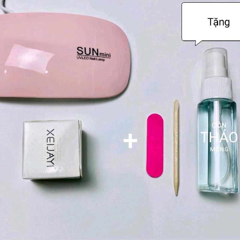 [DEAL SỐC] Combo gel định hình và máy hơ mini TẶNG nước tháo móng, dũa, gậy đẩy móng, bông lau