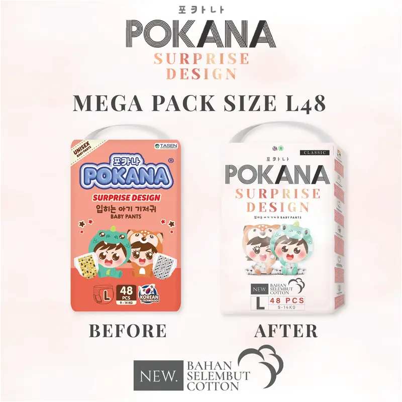 POKANA PANTS BABY DIAPERS MEGA PACK size L48 Bayi 1