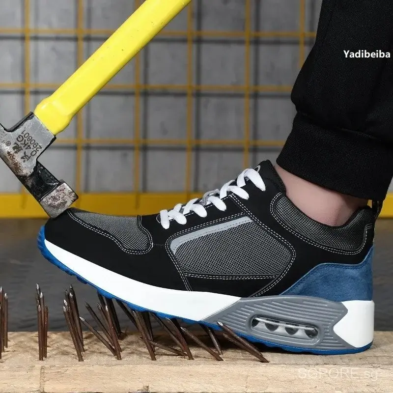 Kasut Kerja, Sneakers, Untuk Wanita dan Lelaki, But Keselamatan, Dengan Kaki Keluli, Anti-penebuk, Bernafas, Kasut Keselamatan, Sesuai untuk Lelaki, Kasut Keselamatan, RFZU