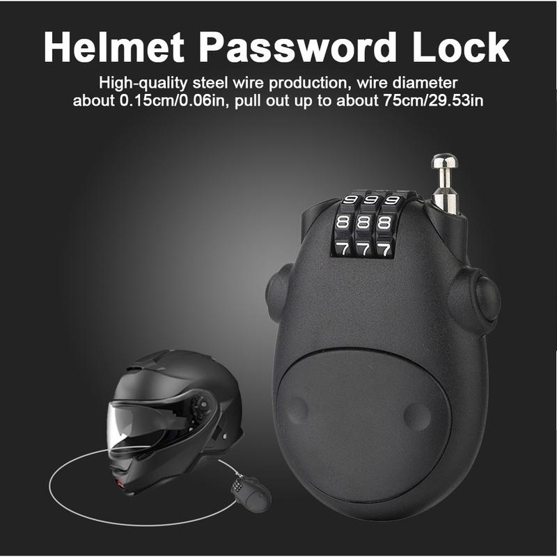 Gembok Kabel Baja Kode Adjustable Multifungsi MotorSepeda Pengaman Motor Helm Pentol Baja Karet Kawat Ban Anti Maling 1