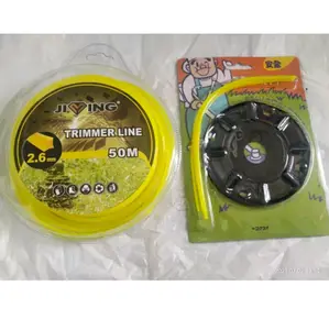 paket trimmer line tali senar 2.6mm 50 mtr + plat senar potong rumput