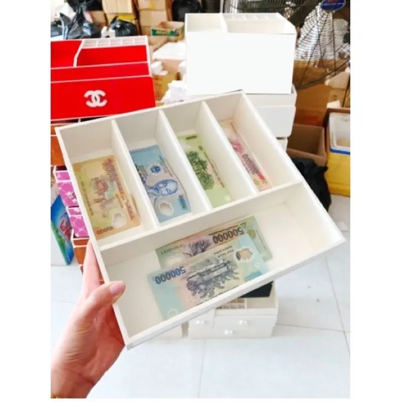 Hộp chia tiền thu ngân 5 ngăn , khay chia tiền , khay đựng đồ đa năng, kệ để ngăn kéo tiện dụng 1