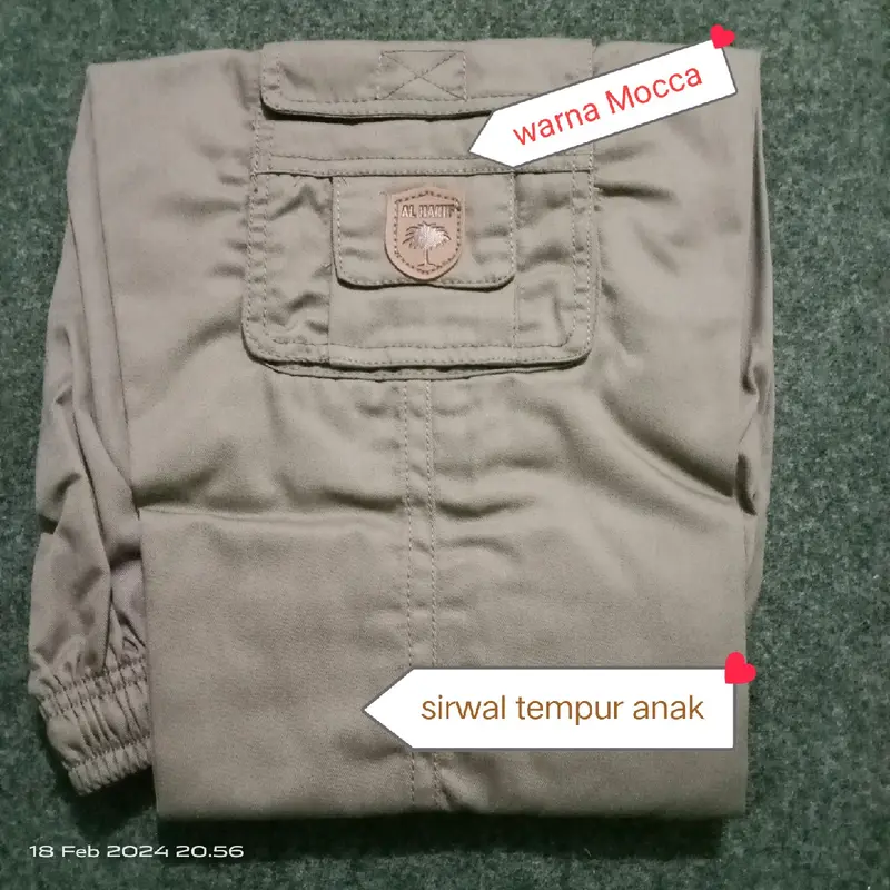Sirwal Tempur Anak bahan Drill untuk usia 7-12 tahun/ Santai 3