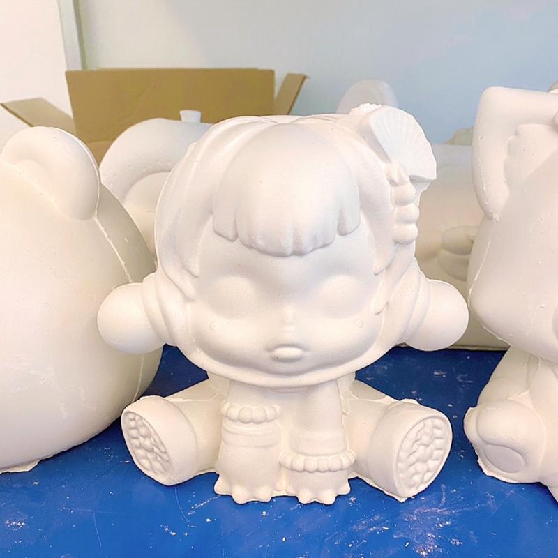 Tượng tô skull panda kèm màu và cọ cho bé 1