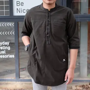 qurta premium pakaian Pria/Koko Dewasa/Koko kurta/Baju muslim Pria/Koko kurta pakistan lengan 3/4/TL Baju Dewasa Katun Panjang