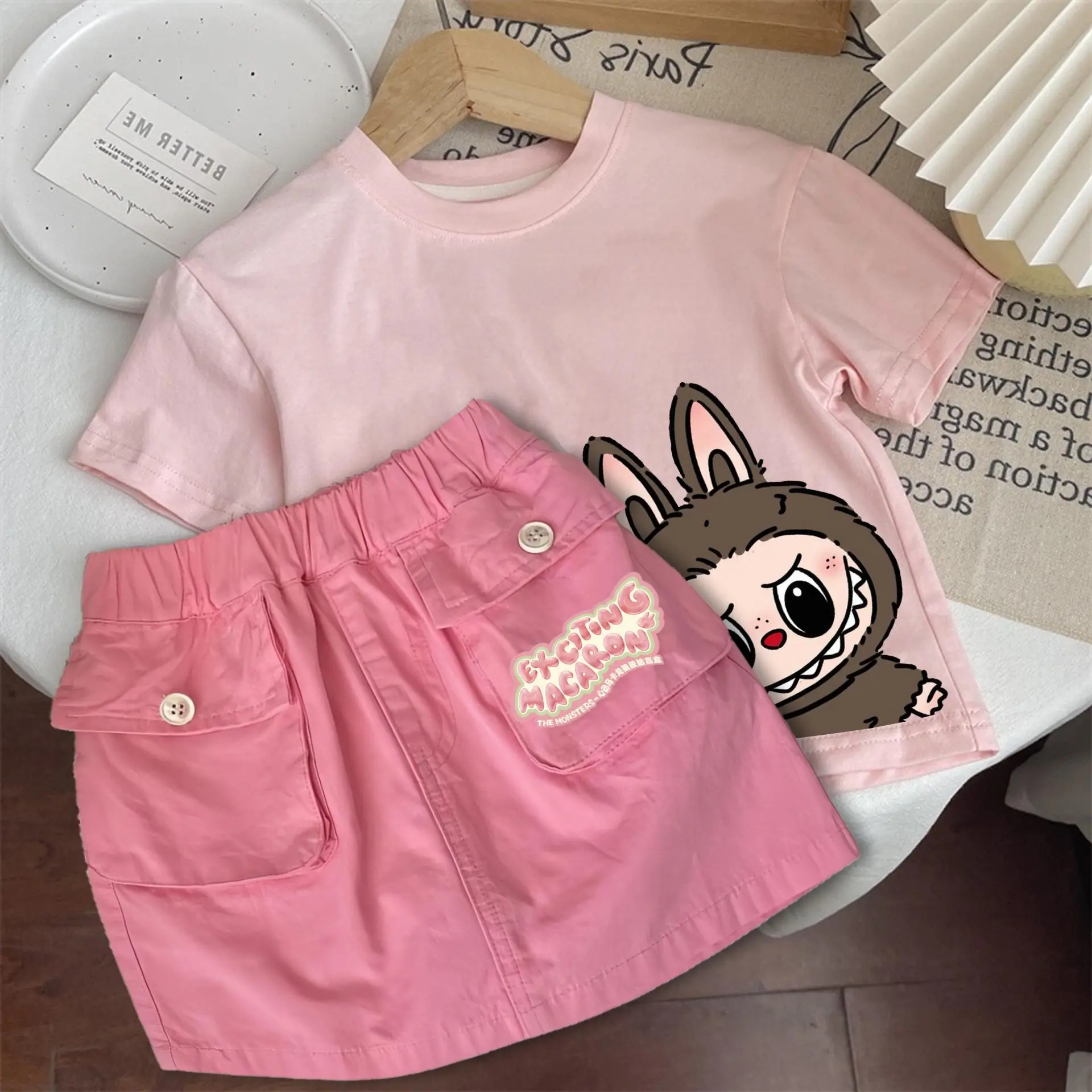 BAJU LEBARAN baju set anak perempuan celana jeans pendek anak cewe usia 1-10 THN