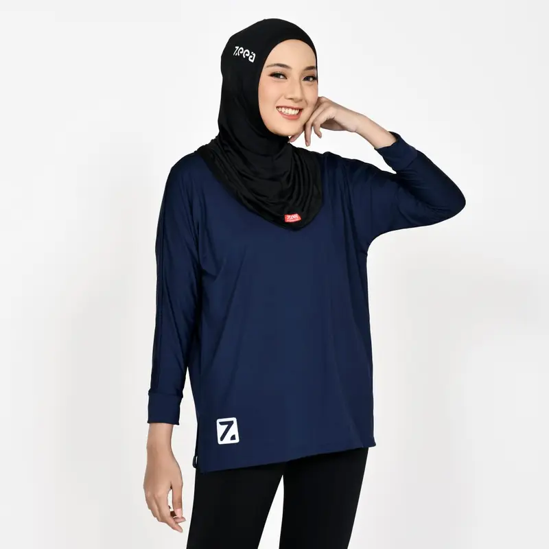 Zeea Baju Olahraga Muslimah Baju Gym Wanita Hijab Polos Inner Farah Muslim Panjang 8