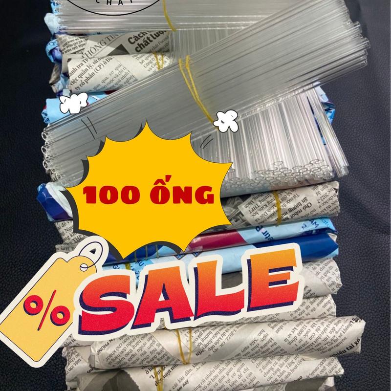 100 Cái Ống Boroslicat 3.3 Dài 20cm Fi6  Độ Dày 1.1mm, Ống Thủy Tinh Nguyên Liệu Chịu Nhiệt Tốt Màu Trắng Trong Suốt ống  thủy