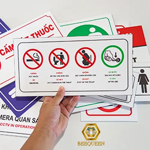 Biển Chỉ Dẫn Trượt Cửa Qua Trái/ Phải, Kéo Cửa - Đẩy Ngang - Kéo Sang Gắn Cửa Ra Vào 2