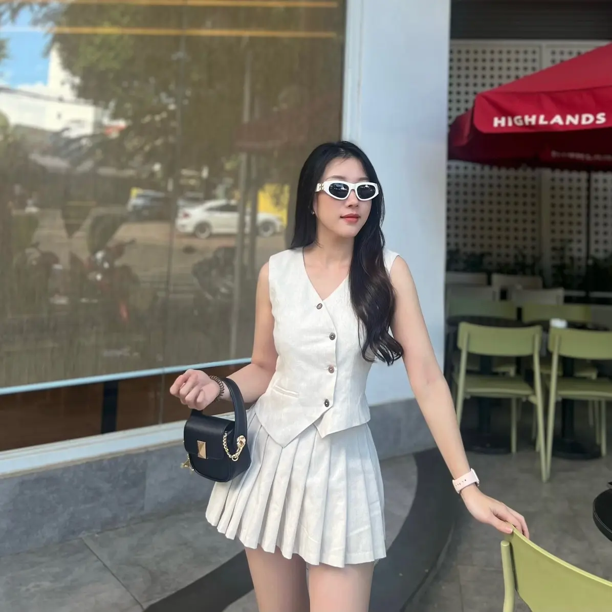 Chân Váy Xếp Ly Ngắn Chất Linen(có quần bảo hộ)