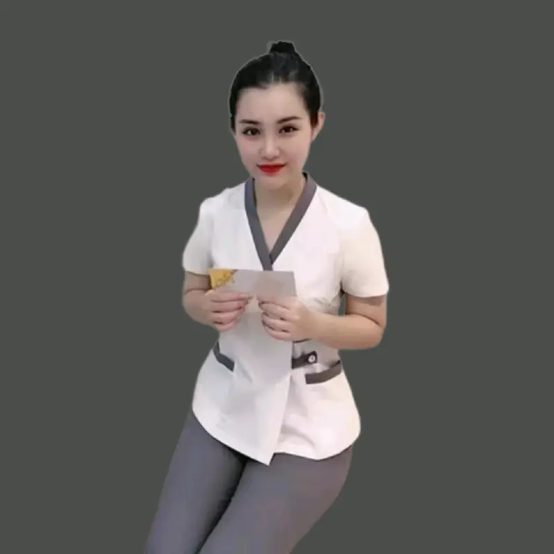 Đồng phục  spa massage chất liệu cotton lạnh loại 1 Nữ 1
