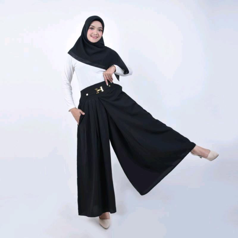 CELANA WANITA KULOT LEBAR MAYUNG BAHAN WOLFIS, CELANA KULIAH, CELANA KERJA 0