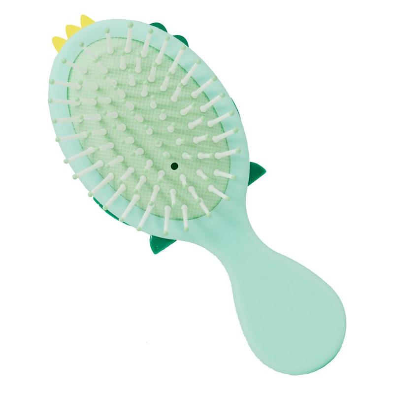 Cartoon Dinosaur Hair Comb, 1 Count Cute Detangling Brush, Travel Portable Comb Folding Mirror for Child Baby Girls Boys, Heatless Styling Tools for Kids, Christmas Gift 2