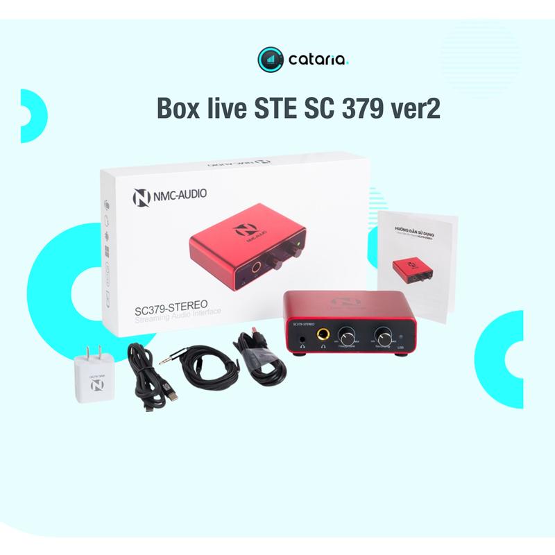  Box Live STEREO SC379 VER 2 Hỗ Trợ Cáp Chuyển l.P và Cáp Chuyển TYPE C Tương Thích Các Bộ Mic Hát Livestream Thu  âm Hỗ TRợ Vừa Live Vừa Sạc Vừa PK 2 Chiều Phụ Kiện Nghe Nhạc 