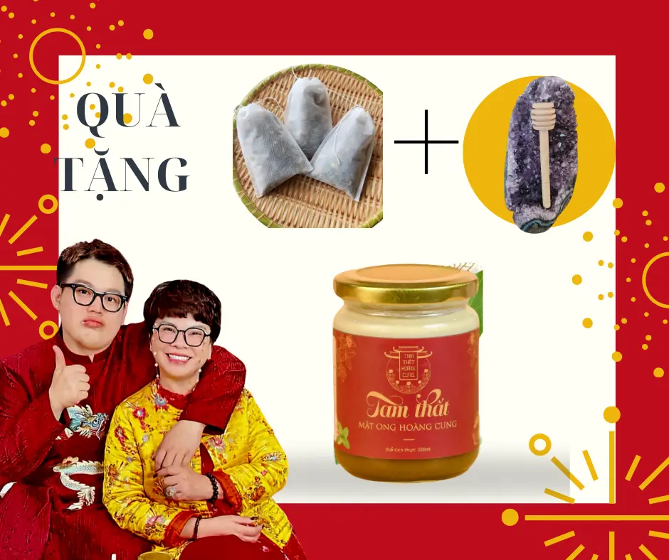 ( LONGCHUN ) Hũ Tam Thất Mật Ong Tinh Nghệ 200ml Siro ( Tặng phối gỗ + TẶNG SET TRÀ 3 GÓI)