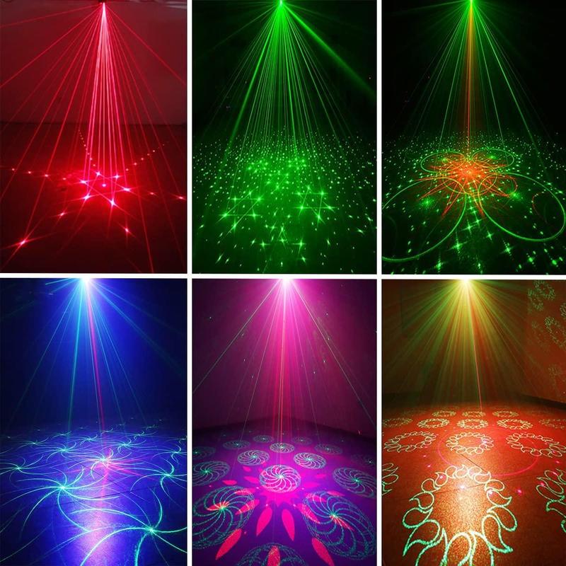 USB Powered 3 In 1 LED Stage Light, Audio Event Disco Light, RGB Projector Party Light With Remote Control For Karaoke Bars Nightclubs Birthday 6
