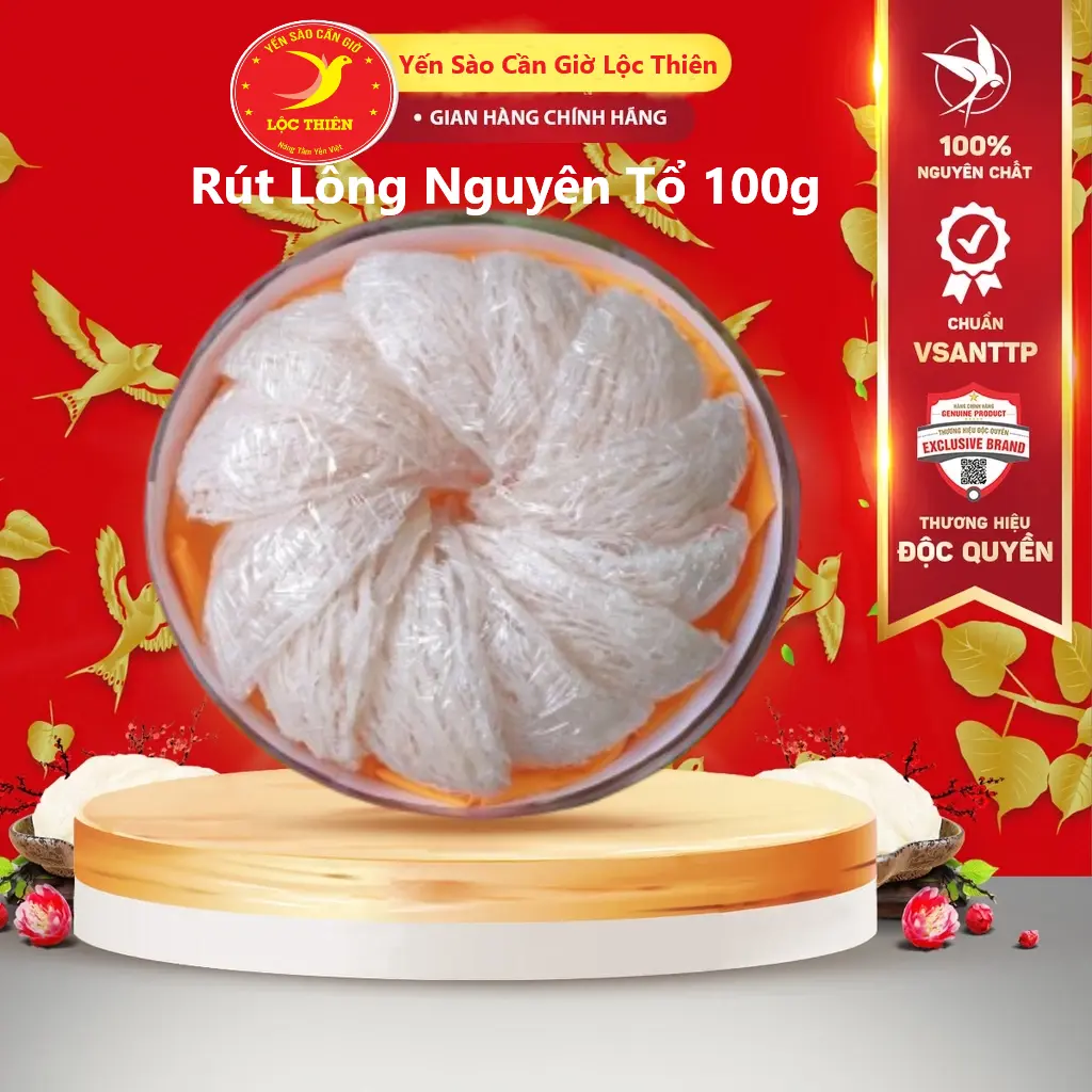 Yến Rút Lông Nguyên Tổ Cao Cấp [ Hộp 100g/50g/30/10gg ][ Có Quà Chưng ] YẾN SÀO CẦN GIỜ LỘC THIÊN