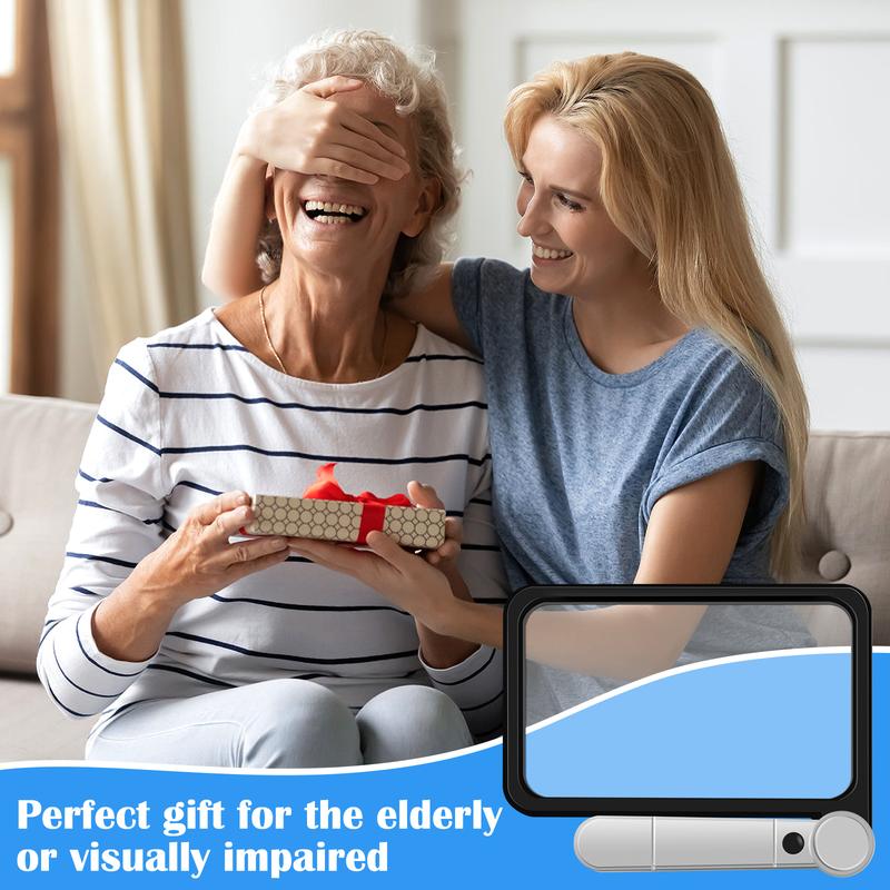 Product Introduction of Large Square Magnifying Glass Foldable Full Page 5X Magnifier 72 LED Lighted Magnifier Handheld Magnifying Glass Lens Battery Operated Illuminated Magnifier for Seniors Reading K1SE9 33