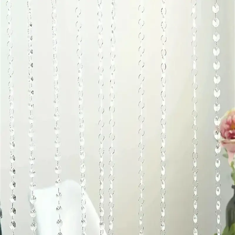 Crystal Octagonal Beaded Curtain, 1 Count Tassel Wedding Decoration for Ceiling, Wedding Ceremony Stage, Doorways, Home Ornaments 8