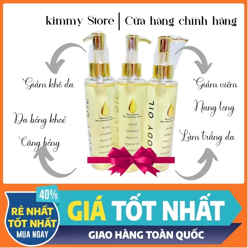Body oil 4% BHA - dầu dưỡng da body chai 150ml 1