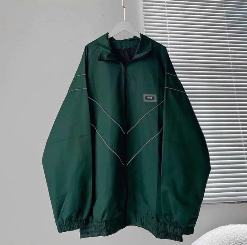 Product Introduction of Áo Khoác Dù 2 Lớp Sọc Dạ Quang Thêu WZS Tay Dài Nam Nữ Chống Nắng Thu Đông - Áo Khoác Gió Bomber Zip Jacket Top Đen Menswear 12