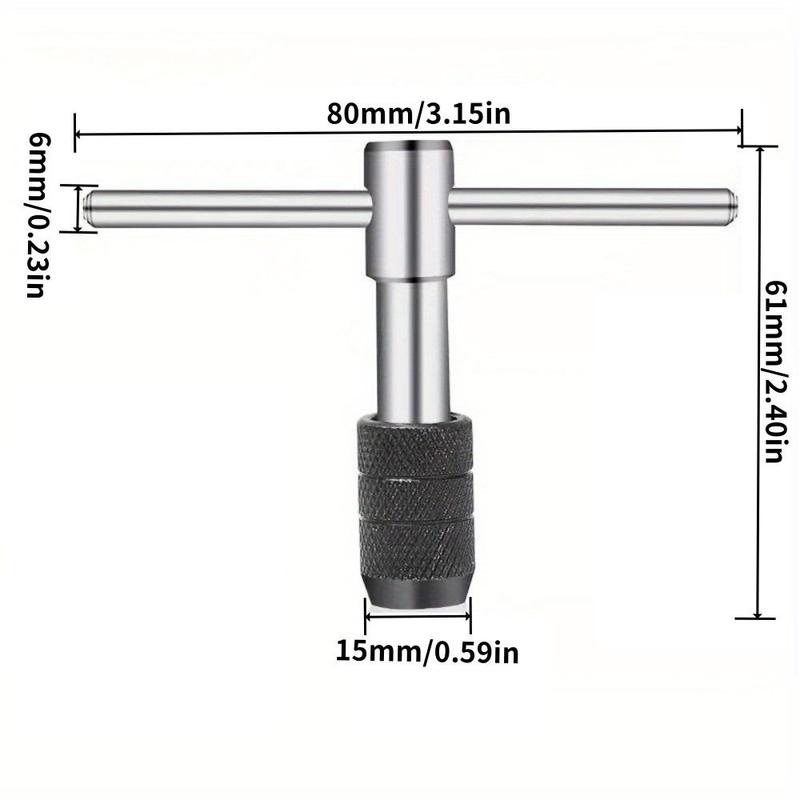 1 Set Complete Hand Tap Tapping Set, Thread Repairer, Drill Bit Tapper, Wire Repair Clip Head Tool Kit, Multifunctional Hand Repair Tool Kit 2