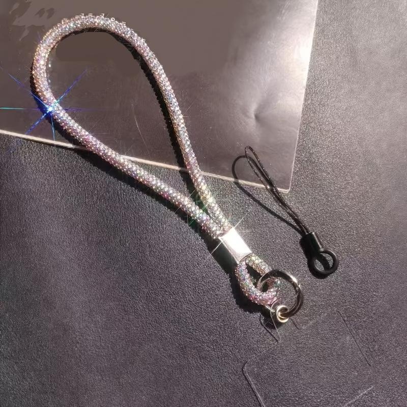 Phone Lanyard Wrist Full Diamond Chain High-end Women's Luxurious Rhinestone Pendant Fashion Pendant High-end Short Lanyard Durable Phone Chain 5
