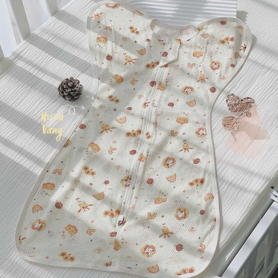 Nhộng chũn thông hơi MOCHI Thoáng mát mềm mại Chống giật mình giúp bé ngủ ngon hơn( 2 sai S và M cho mẹ lựa chọn)