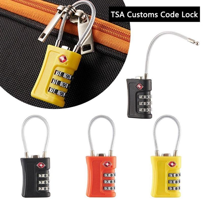 Product Introduction of Customs Code Lock for Travel Luggage Password Changeable Lock Contrast Color Design Padlock TSA 2