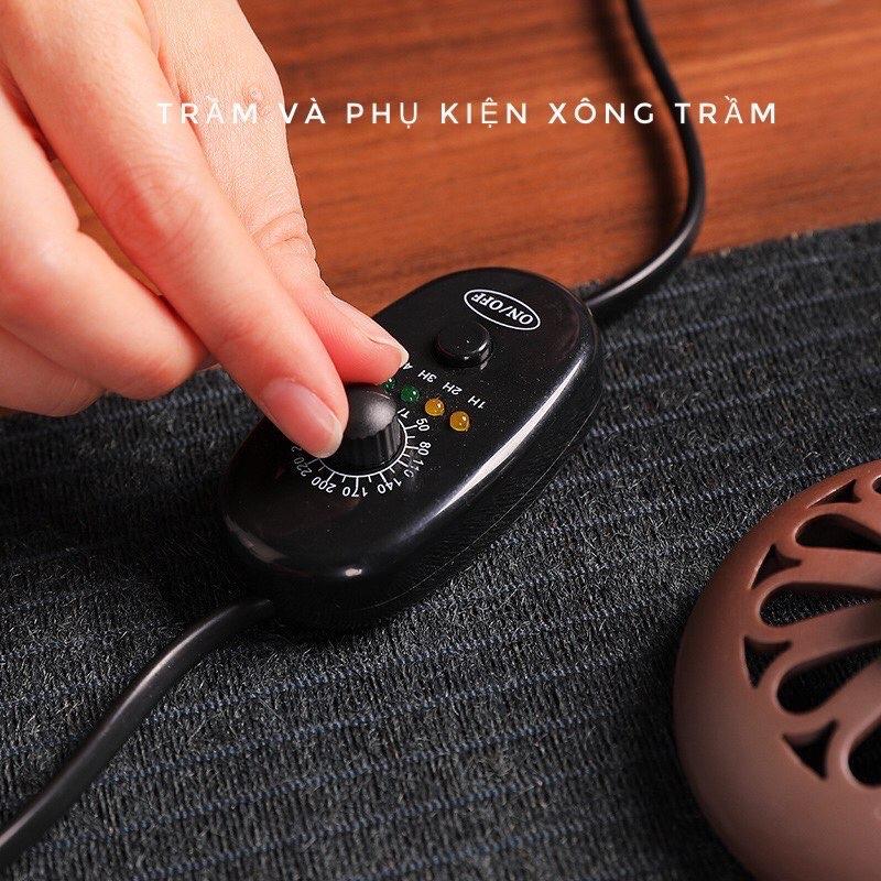 Product Introduction of Lò xông trầm hương bằng điện có đèn phát sáng, chất liệu gốm cao cấp sang trọng. Nhiệt độ cao, có dầu đủ chế độ điều chỉnh nhiệt, hẹn giờ. Xông được trầm hương miếng, bột trầm, tinh dầu  ( QUÀ TRI ÂN: Bánh xà bông trầm hương100gra Dầu Thơm Phòng Dầu Thơm 7