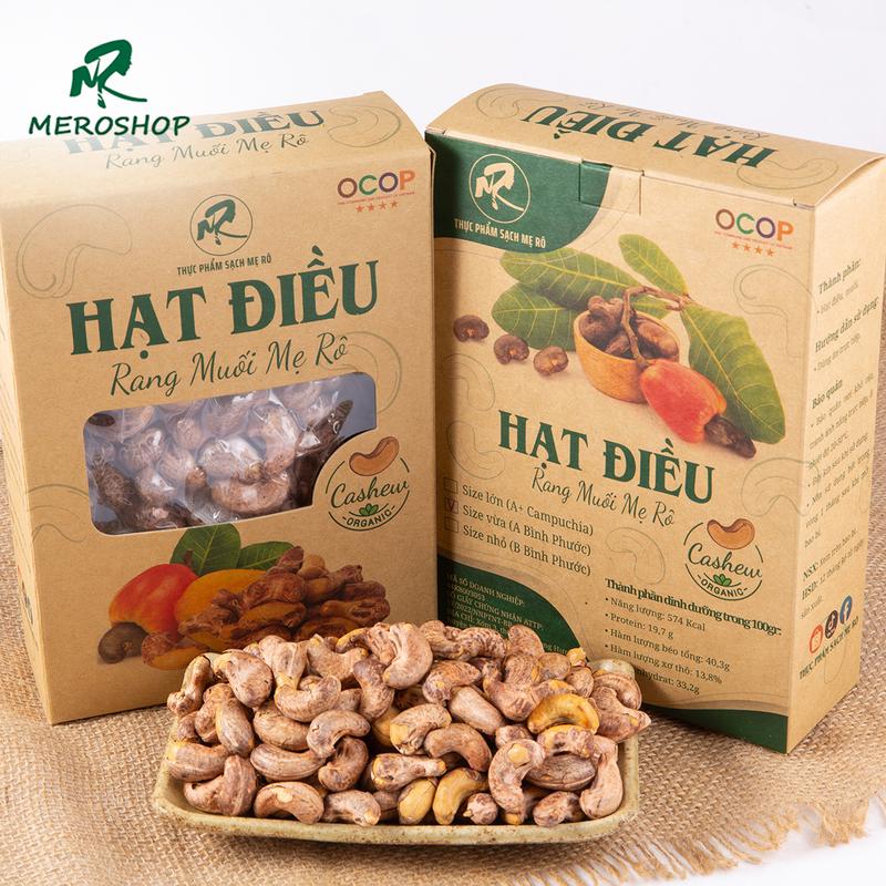  Combo 1Kg điều rang muối  2 túi lon  Mẹ Rô Có hồ sơ công bố Xuất hóa đơn công ty đầy đủ 
