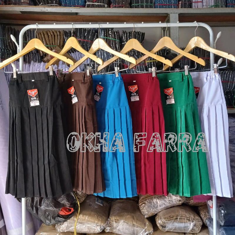 Maxi SD MI rempel pinggang bawah / rok SD MI / seragam sekolah 1