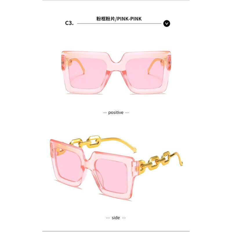 Product Introduction of New large frame sunglasses, women's resin, high-end feeling,  fashionable sunshade sunglasses 12
