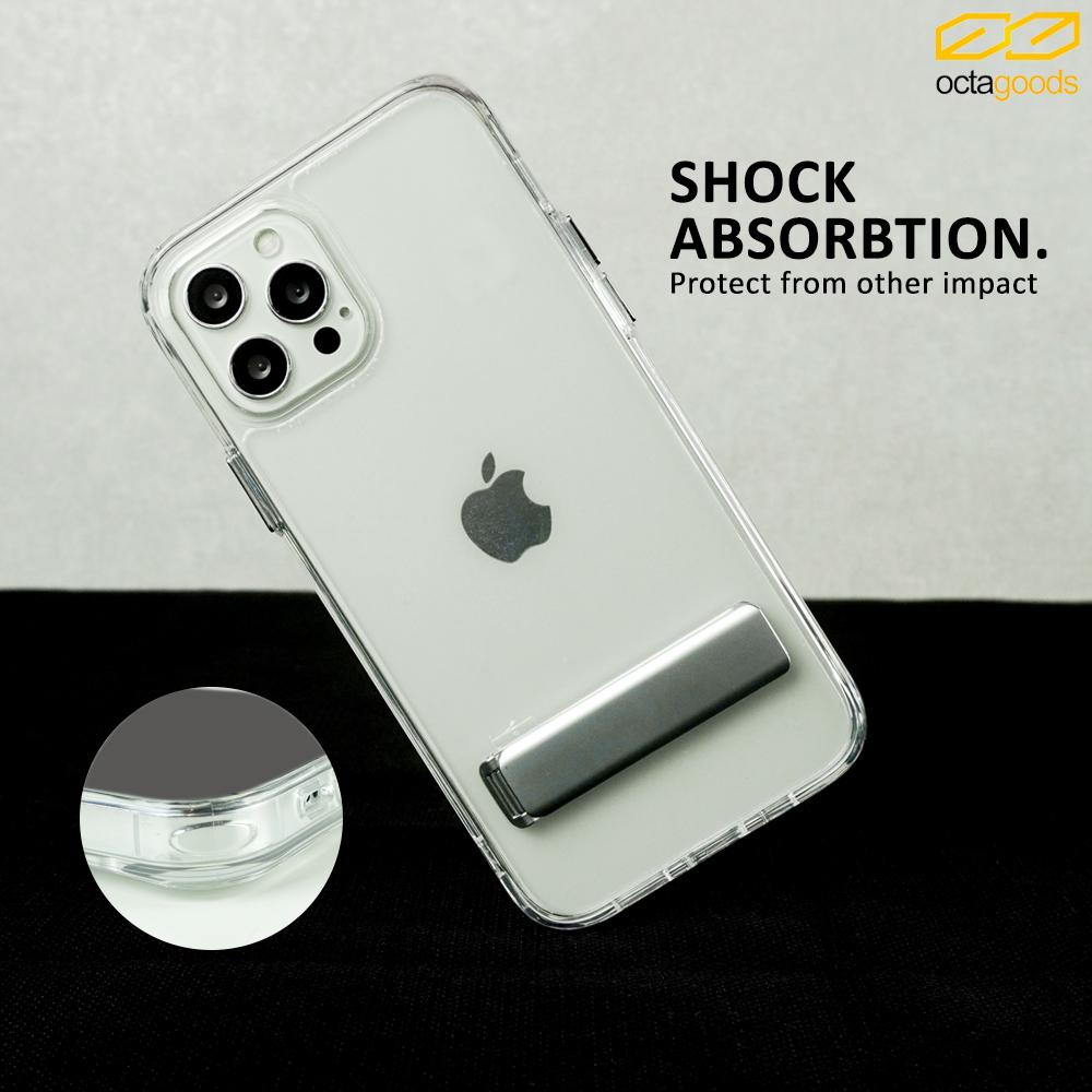 Octagoods Case for iPhone 13 Pro Max Mini  Hybrid S Clear Slim Stand Casing