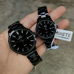 Jam Tangan Couple | Pria Dan Wanita Tahan Air Kasual Quartz Analog Bestseller Strap Stainless Steel Bisnis Kemewahan Olahraga Santai Dijamin Sesuai Foto | Jam Couple
