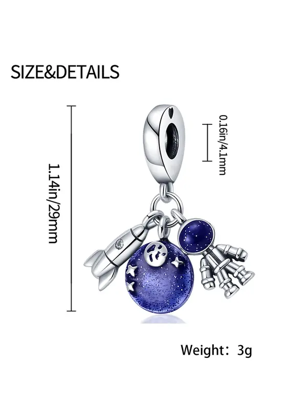 Starry Sky Design Pendant, Nautical Style Charm for Bracelet & Necklace & Keychain, Fashion Accessories for Women & Girls 1