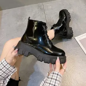 Sepatu Boots Wanita Oxford Loafers cewek korean style