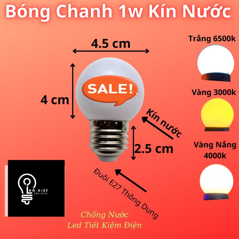 Bóng Đèn Đổi Màu Tự Động 1w/3w Trang Trí Ngoài Trời. bóng  đèn 4