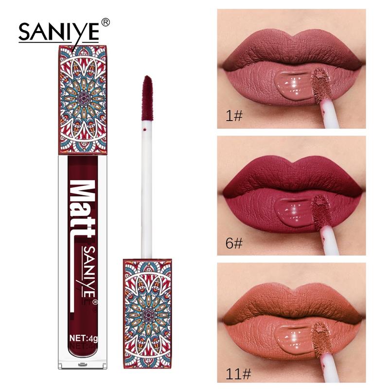 SANIYE Lip Matte Non Stick Lip Gloss Waterproof BPOM | Lipstick Lipcream Tahan Lama 0