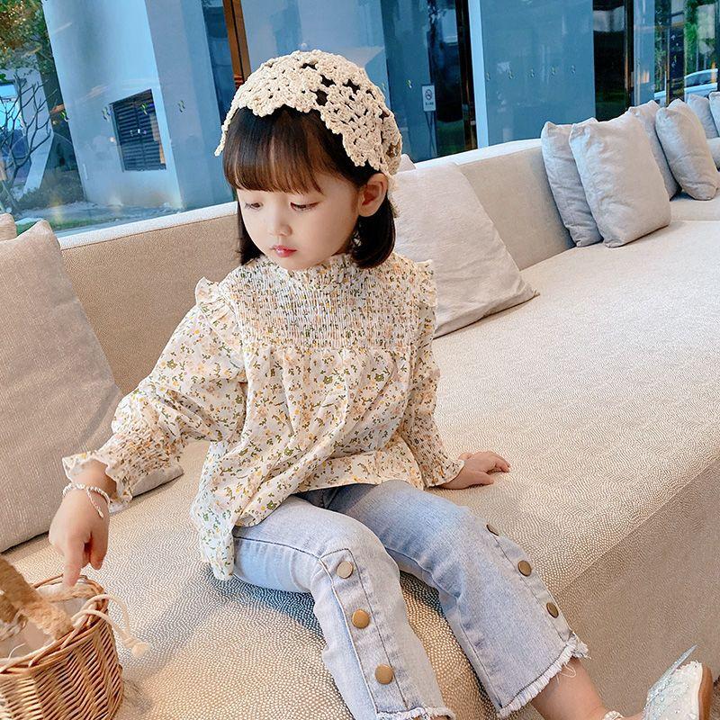 Girls Jeans 2024 Autumn New Children'S Slim Flared Pants Pants Baby Slim Stretch Pants 1