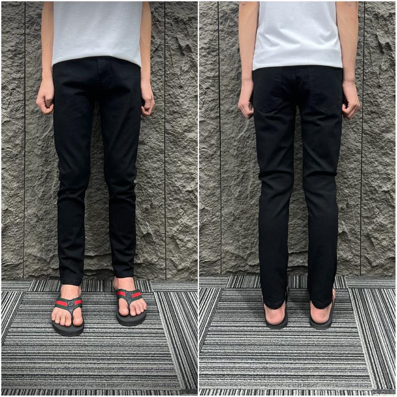 Quần jean nam đen trơn không rách dành cho Menswear Pants