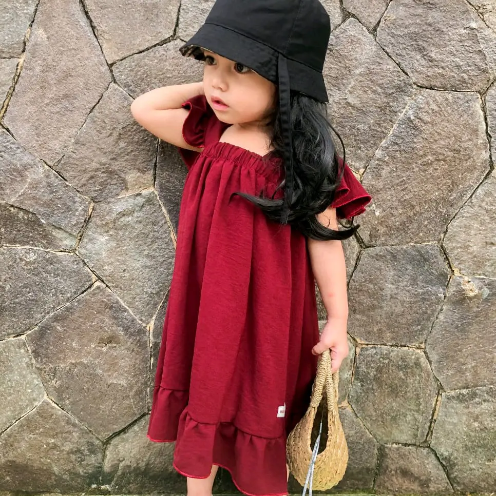 Dress Anak Perempuan Crinkle Airflow Premium Fashion